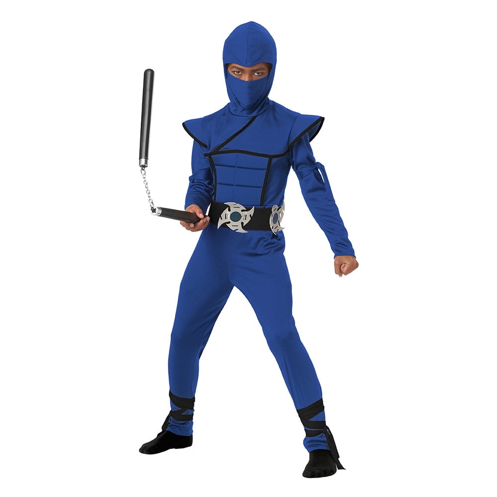 NEW Child Kid Boy Blue Ninja Warrior Halloween Dress Up Costume 