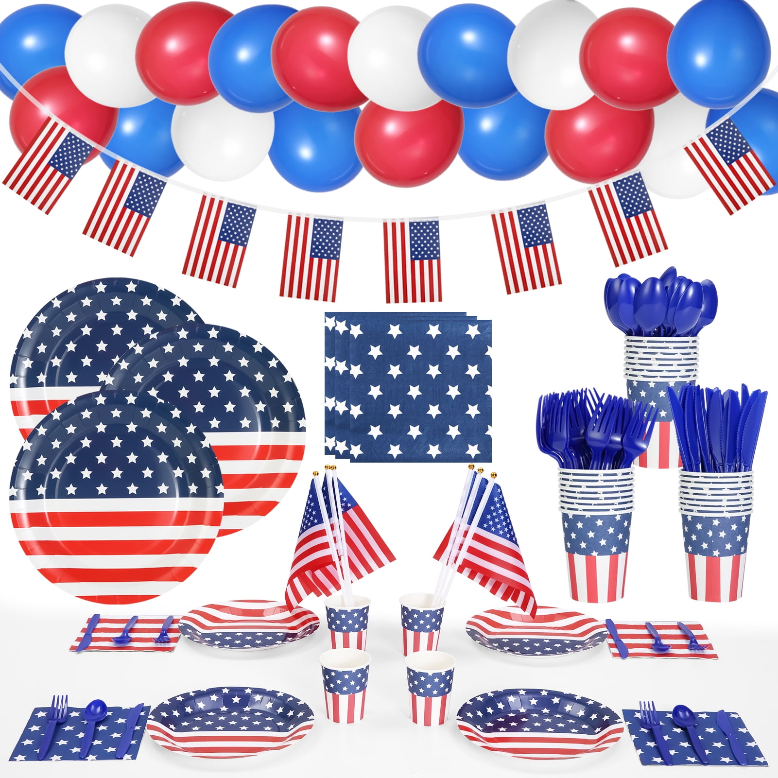 1 Dozen Woven Polyplastic Patriotic Potato Sacks 4th of July Independance Day for sale online 