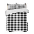 thumbnail image 2 of Black and White Plaid Queen Size Down Alternative Comforter, Lightweight Comforter Quilt Bedding Set with Pillow Shams Farmhouse Checkered Buffalo All Seasons Bed Comforter Duvet Insert 90"x96", 2 of 7