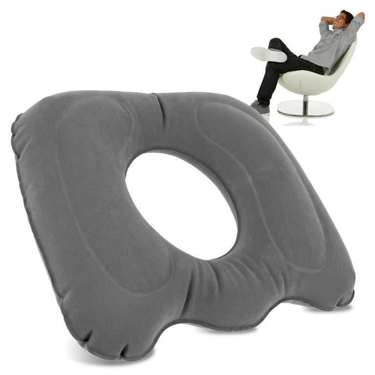 Turnsole Butt Donut Pillow for Tailbone Pain & Hemmoroid & Bed Sores - 14 Coccyx Donut Seat Cushions for Pressure Relief - Donut Inflatable to Sit on