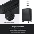 thumbnail image 3 of Travelhouse 4 Piece Hardshell Luggage Set Hardside Lightweight Suitcase with TSA Lock Spinner Wheels.(Black), 3 of 8