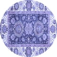 thumbnail image 1 of Ahgly Company Indoor Round Oriental Blue Traditional Area Rugs, 7' Round, 1 of 1