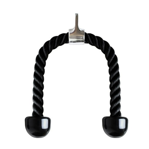 Accesorio de tracción de cuerda de tríceps | Empuñadura antideslizante de lujo | Nylon fuerte | 68cm de longitud | Fácil agarre para máquinas de cable de gimnasio | Entrenamiento de fuerza de la