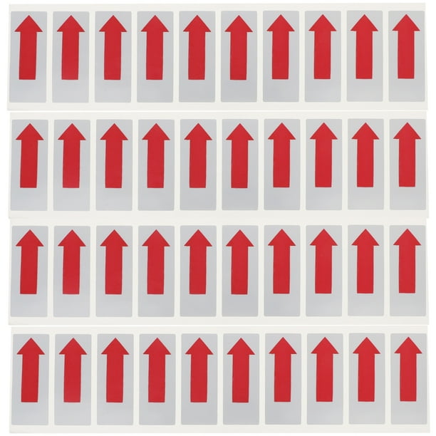 100 pegatinas autoadhesivas de flecha roja para sellar bolsas, etiquetas direccionales para bolsas de basura y sobres, etiquetas pequeñas con flechas, etiquetas adhesivas.