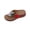 Wine, variant on Genuine Leather Women's Sandals with Memory Foam Natural Cork Fashion Casual Versatile Color Matching Thick Bottom Spring And Summer Style Fashionable Wedge Heel Beach Sandals