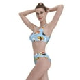 thumbnail image 6 of Picia Kawaii Sushi Women's High Waisted Bikini Scoop Neck Swimsuit Two Pieces Bathing Suit-Small, 6 of 8