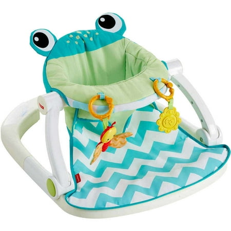 Fisher Price Sit Me Up Floor Seat With 2 Linkable Toys Citrus Frog