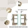 thumbnail image 5 of 16" Small Bathroom Vanity with Sink,Small Space Fit,2 Toilet Paper Holders & Storage Pocket, 5 of 9