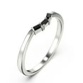 thumbnail image 2 of 0.12ct Tapered Baguette black diamond moissanite Ring 10k White Gold Matching Band, 2 of 4