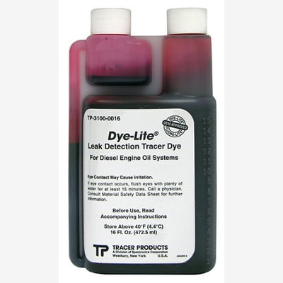 Tracerline TP3100-0016 Leak Detection Dye, for Diesel Engine Oil 16 Oz ...