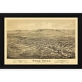 thumbnail image 2 of Everts 14x10 Black Modern Wood Framed Wall Art Titled - Walla Walla Washington - Everts 1876, 2 of 6