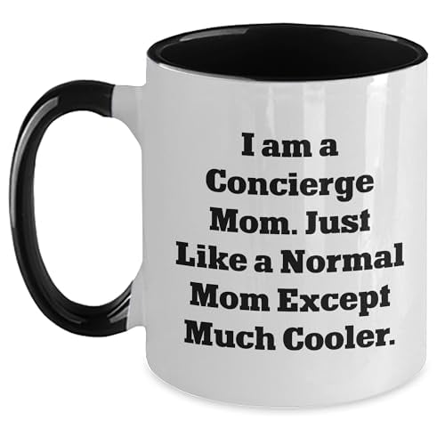 Amangny Concierge Gifts for Mom Friends and Family - Two Tone Coffee Mug with Inspirational Quote
