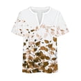 thumbnail image 5 of Hauts d'Été pour Femmes, Hauts Décontractés d'Été pour Femmes, T-Shirt à Manches Courtes Imprimé Col Rond Ample, Hauts à Manches Courtes pour Femmes, Hauts à Manches 3/4 pour Femmes, 5 of 5