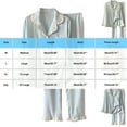 thumbnail image 3 of Fengactive Women's Pajama Sets Cute Ruffle Trim Long Sleeve Button Down Shirt With Long Pants Lightweight Loungewear, 3 of 4
