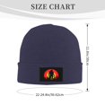thumbnail image 3 of XMXT Winter Casual Beanie Hats for Men Women, Sunset Sasquatch Silhouette Unisex Adult Cap Warm Daily Knit Hat Skull Caps, Navy Blue, 3 of 9