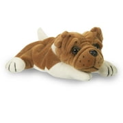 Plushland 44-000 Realistic Stuffed Animal Toys Puppy Dog 8 Inches, Holiday Plush Figures for Kids Play with Baby Bulldog 8"