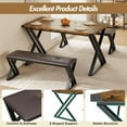 thumbnail image 3 of 3 Piece Kitchen Table Set for 4, Dining Table with 2 Benches,  for Small Space, Apartment,  for Dining Room, 3 of 7