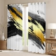 thumbnail image 2 of Homewish Black Golden Splash Black Out Curtains For Teens Boys Girls,Abstract Graffiti Curtains Pack of 2 (42x63 Each),Vintage Aesthetic Bedroom Curtains,Luxury Bedroom Decor, 2 of 6