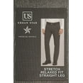 thumbnail image 3 of Urban Star Premium Apparel Stretch Relaxed Fit Straight Leg Jeans - Black/D. Gray - 34x29, 3 of 5
