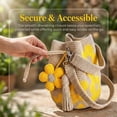 thumbnail image 4 of Handmade Crochet Flower Tote,Knit Floral Purse Bag Boho Woven Beach Handbags Crossbody Shoulder Bag for Women Vacation, 4 of 7