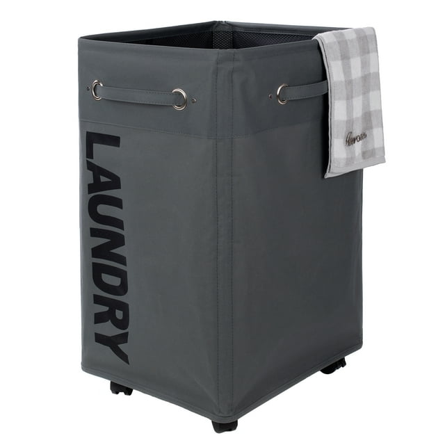 Caroeas 24" Pro+ Wheeled Laundry Hamper Light Blue Breathable Cover