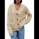 thumbnail image 1 of Cárdigan de para Mujer, Estilo Holgado, de Punto Cálido. Colorante de Avena M, 1 of 8