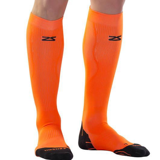 Zensah Tech+ Compression Socks Medium / Neon Orange - Walmart.com ...