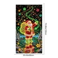 thumbnail image 3 of UV Activated Night Glow Fluorescent Christmas Door Cover, Glows in Dark 2D Flat Holiday Garage Door Covers with Cartoon Santa and Elf for Christmas Party, 3 of 6