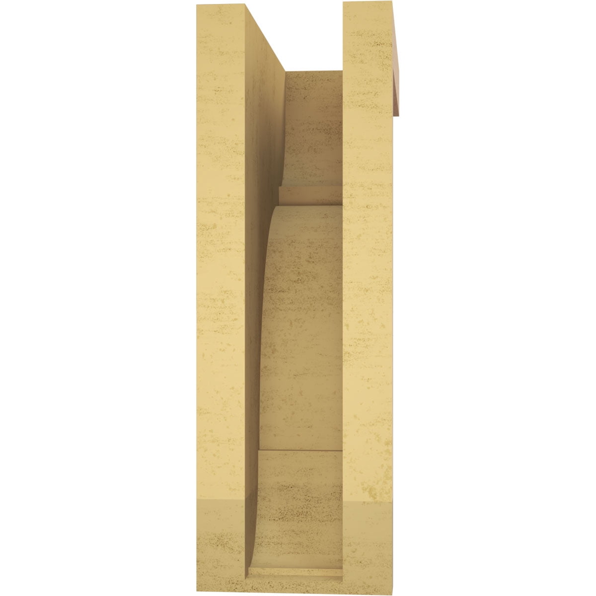 6"W x 12"D x 18"H Classic Bryant Rough Cedar Woodgrain TimberThane Corbel, Primed Tan