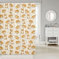 thumbnail image 2 of Manfei Cute Corgi Shower Curtain 72Wx84L, Cartoon Kawaii Dog Bathroom Shower Curtain, Cream, 2 of 5