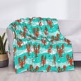thumbnail image 3 of Fotbe Lobsters Of Turquoise Waves Manta de Franela con Estampado, Manta Ultrasuave para Cama, Sofá, Auto, Hipoalergénica y Antibolitas-40"x30", 3 of 6