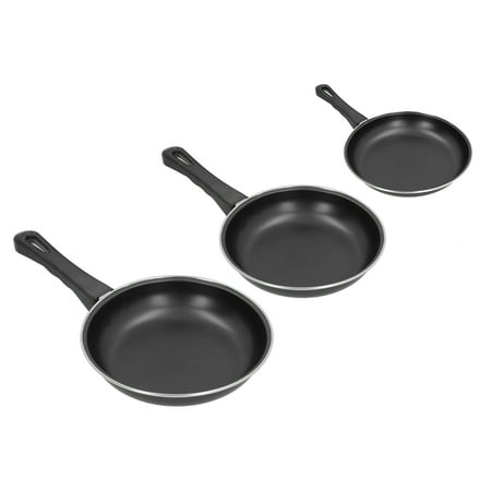 

Frying Pan Set Fry Pan Set Pan Kitchenware Black Non-Stick Skillet Set Large Heating Area For Kitchen For Restaurant