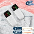 thumbnail image 3 of Heated Electric Blanket Queen Size - 84" x 90" Heating Blanket with Dual Control, 10 Heating Levels & 8 Hours Auto Off, Soft Warm Flannel Blanket, Christmas Birthday Gifts for Senior Grandma, 3 of 7