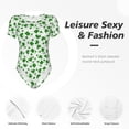 thumbnail image 6 of Gaeub St Patrick'S Day4 Women'S Short Sleeve One Piece Swimsuit Sexy High-Waisted Bodysuit For Swimming, Beach, Sports - X-Large, 6 of 9