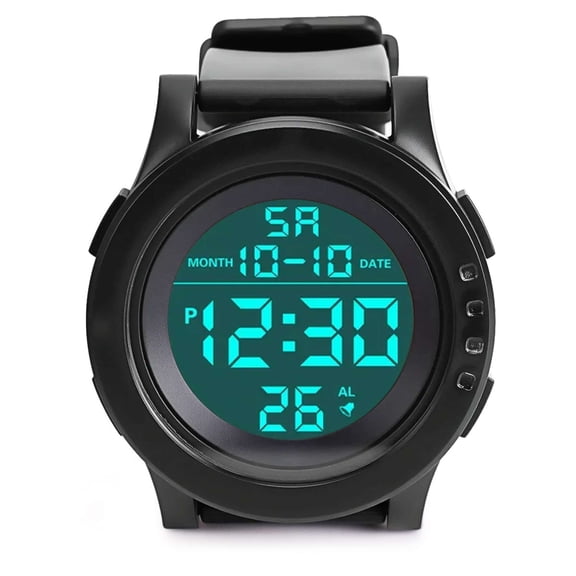 Deago Mens Digital Watch Sports Watches Waterproof Outdoor Chronograph Wrist Watches for Men with LED Back Ligh Alarm Date Stopwatch, Black