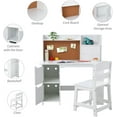 thumbnail image 6 of Joyspirit Kids 2-Piece Activity Table and Chair Set, White, 6 of 7