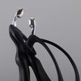 thumbnail image 2 of Escultura de pareja decorativa de resina, figuras de baile de escritorio, estatua abstracta de pareja bailando con base rectangular para decoración del hogar y la oficina, 2 of 4