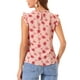thumbnail image 3 of Inspire Chic Conjunto Top Sin Mangas para Mujeres Blusa Vintage Floral de los Años 1950 con Volantes para Oficina Negocios S Rosa-Floral, 3 of 6