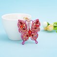 thumbnail image 3 of Besufy Women Butterfly Rhinestones Key Holder Keychain Bag Hanging Ornament Blue, 3 of 9