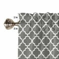 thumbnail image 4 of Gray Morocco Valances for Windows Farmhouse Kitchen Curtains Valances Rod Pocket Valance Curtains for Kitchen Windows Vintage Minimalist Boho Ethnic Pattern Window Valances for Bathroom 54"x18", 4 of 6