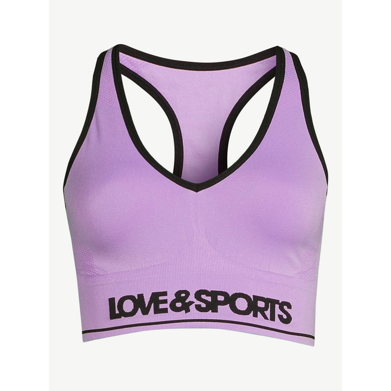 Love & Sports Women's Plunge Seamless Sports Bra 