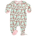 thumbnail image 1 of Leveret Little Baby Girls Christmas Fleece Footed Sleeper Pajama onsie (Size 6 Months-5 Toddler), 1 of 2