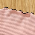 thumbnail image 4 of UAMVSH Girls Ruffle Long Sleeve T-Shirts Lightweight Cute Bow Knot Tee Tops Blouse Soft Ribbed Knitted Pullover Kids Clothes(2-3 Years,Pink), 4 of 7