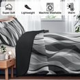 thumbnail image 4 of Juego de edredón Weesire Classic Line King Size Grey Stripe, 4 of 7