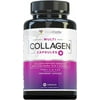 Vitauthority Multi Collagen Peptides Pills Hydrolyzed Collagen Peptides with Vitamin C, 90 Capsules