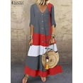 thumbnail image 3 of Spring Bohemian Dress Fashion Retro Holiday Women Loose Short Sleeve Dresses Casual Loose Holiday Elegant Vestidos, 3 of 7