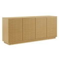 thumbnail image 2 of Render 4-Door Fluted Sideboard Cabinet TV Stand in Oak, 2 of 10