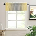 thumbnail image 2 of Ombre Valances for Windows Lemon Yellow and Grey Gradient Rod Pocket Curtain Valance Window Treatment Short Curtains for Kitchen Living Room, 58"x16", 2 of 5