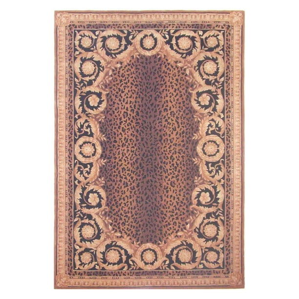 SAFAVIEH Naples Karenza Oriental Wool Area Rug, Black/Gold, 2' x 3
