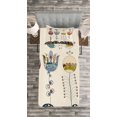thumbnail image 3 of Ambesonne Garden Quilted Bedspread Set 2 Pcs, Cartoon Birds and Flowers, Twin Size, Multicolor, 3 of 3